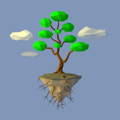 Low Poly Tree (Floating Island) preview image